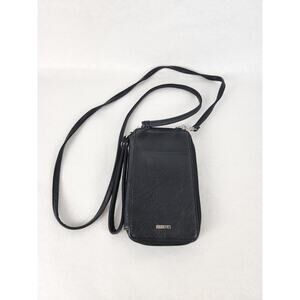 Relic Women's Black Messenger Bag Purse Zipper Wallet 4"x7"x1.5" Wrist Strap